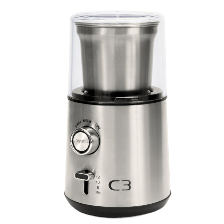 C3 Kaffekvarn Design 85g 200W CG700 Borstad Rostfri stål