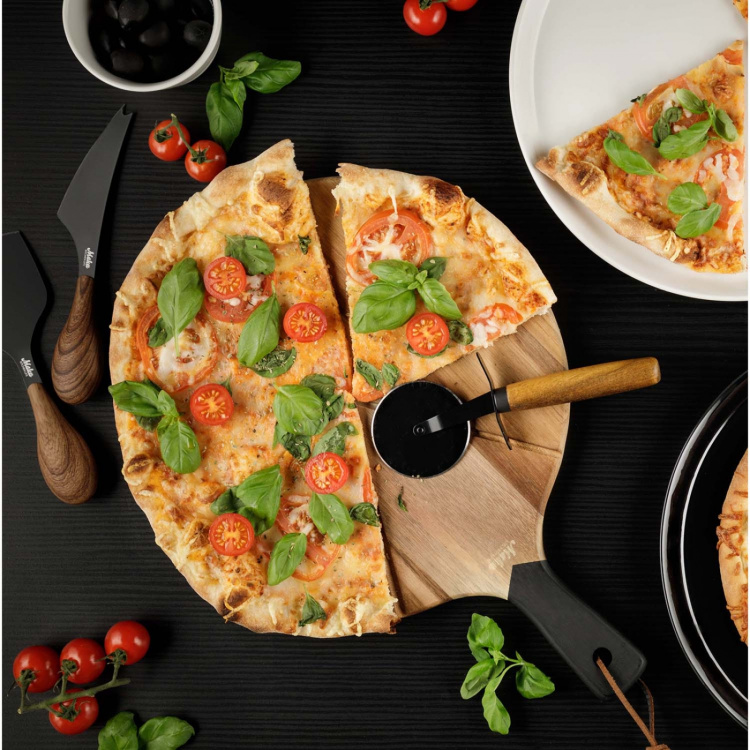 Maku Pizzaset Med Bricka Och Skärare Maku Pizzaset Med Bricka Och Skärare