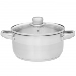 Maku Kastrull Basic i stål med glaslock 3 L
