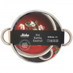 Maku Kastrull Basic i stål med glaslock 3 L