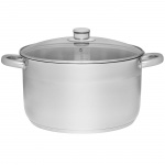 Maku Basic Gryta i stål med glaslock 10 L 28 cm