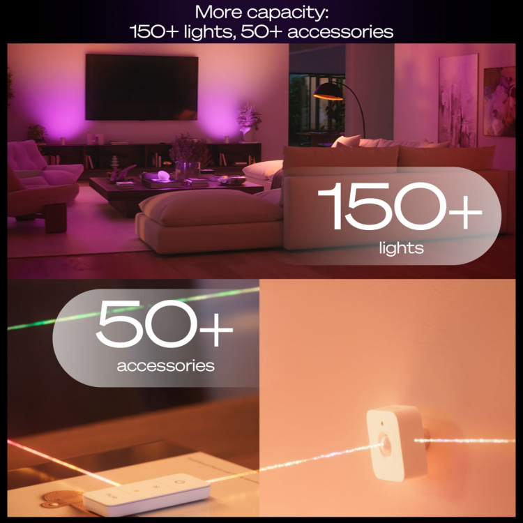 Philips Hue Startkit White and Color Ambiance 3xE27 1100lm + fjärr + Hue Bridge Pro