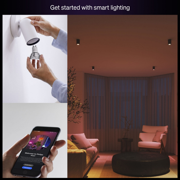 Philips Hue Essential White and color ambiance GU10 50W 345lm 3-pack