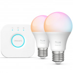 Philips Hue Essential Startkit White and Color Ambiance 2xE27 806lm + Hue Bridge Philips Hue Essential Startkit White and Color Ambiance 2xE27 806lm + Hue Bridge