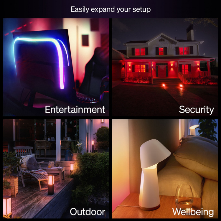 Philips Hue Essential Startkit White and Color Ambiance 2xE27 806lm + Hue Bridge Philips Hue Essential Startkit White and Color Ambiance 2xE27 806lm + Hue Bridge