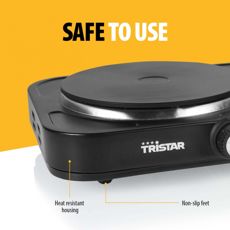 Tristar Kokplatta dubbel KP-6152 2500W Tristar Kokplatta dubbel KP-6152 2500W