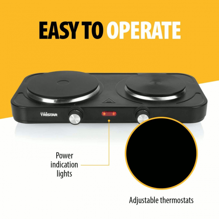 Tristar Kokplatta dubbel KP-6152 2500W