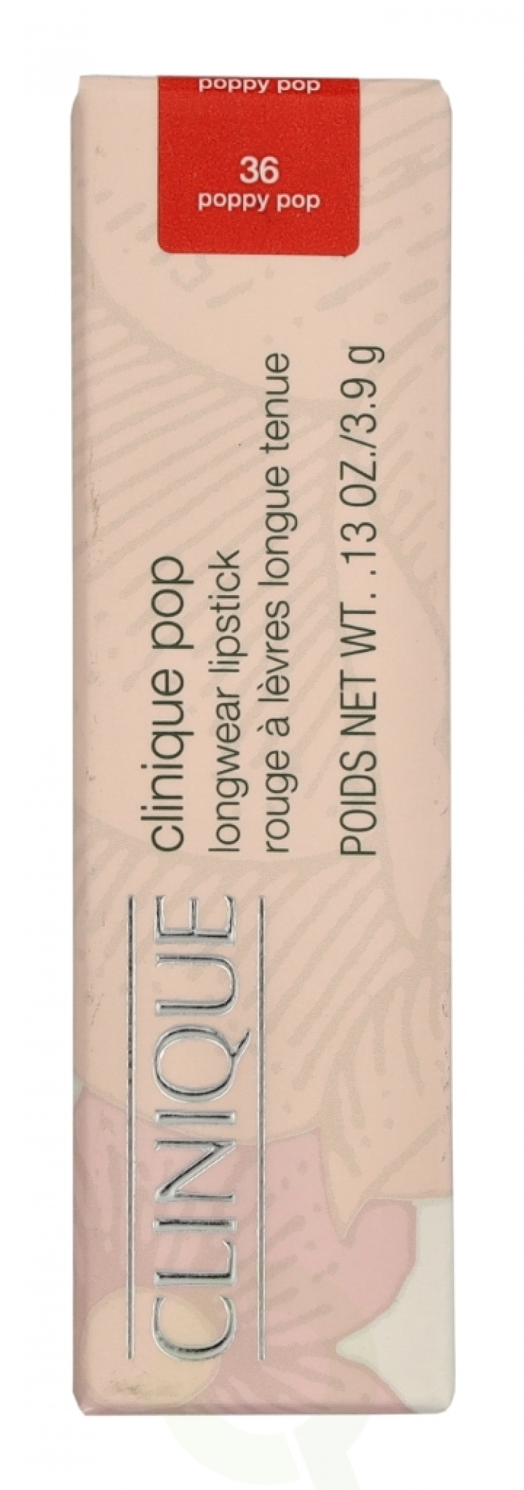 Clinique Pop Longwear Satin Lipstick 3.9 g #36 Poppy Pop