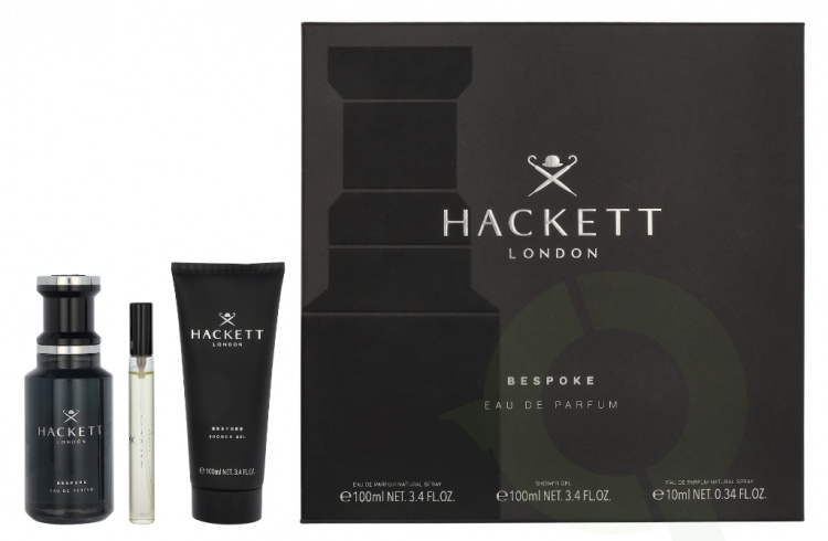 Hackett London Hackett Bespoke Giftset 210 ml Edp Spray 100 ml/Showergel 100 ml/Travel Spray 10 ml
