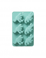 RICE Silicone Baking Form with 6 Dinos - Mint - 30 cm x 20 cm RICE Silicone Baking Form with 6 Dinos - Mint - 30 cm x 20 cm