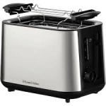 Russell Hobbs Heaton Brushed 2Slice Toaster - Brushed Stainless Steel and Black
