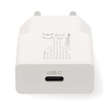Nedis Wall Charger | PD3.0 | Quick charge feature | 1.67 / 2.22 / 3.0 A | Number of outputs: 1 | USB-C™ | Lightning 8-Pin (Loose) Cable | 1.00 m | Automatic Voltage Selection | White