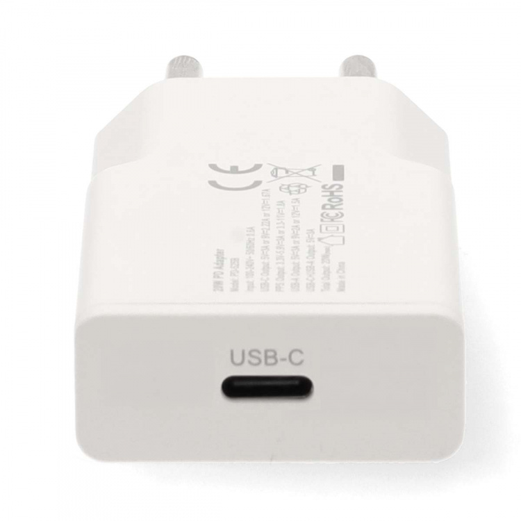 Nedis Wall Charger | PD3.0 | Quick charge feature | 1.67 / 2.22 / 3.0 A | Number of outputs: 1 | USB-C™ | Lightning 8-Pin (Loose) Cable | 1.00 m | Automatic Voltage Selection | White