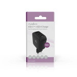Nedis Wall Charger | PD3.0 | Quick charge feature | 2.5 / 3.0 / 5.0 A | Number of outputs: 3 | USB-A / 2x USB-C™ | Automatic Voltage Selection | Black Nedis Wall Charger | PD3.0 | Quick charge feature | 2.5 / 3.0 / 5.0 A | Number of outputs: 3 | USB-A / 2x USB-C™ | Automatic Voltage Selection | Black