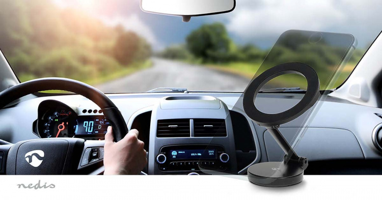 Nedis Smartphone Car Mount | In-Car Window and Dashboard | Universal | Adjustable Angle / Full Motion Nedis Smartphone Car Mount | In-Car Window and Dashboard | Universal | Adjustable Angle / Full Motion