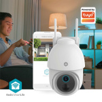 Nedis SmartLife Outdoor Camera | 3MP Full HD 1296p | Pan tilt | IP65 | Max. battery life: 3 Months | Cloud Storage (optional) / microSD (not included) | 5 V DC | With motion sensor | Night vision | White Nedis SmartLife Outdoor Camera | 3MP Full HD 1296p | Pan tilt | IP65 | Max. battery life: 3 Months | Cloud Storage (optional) / microSD (not included) | 5 V DC | With motion sensor | Night vision | White