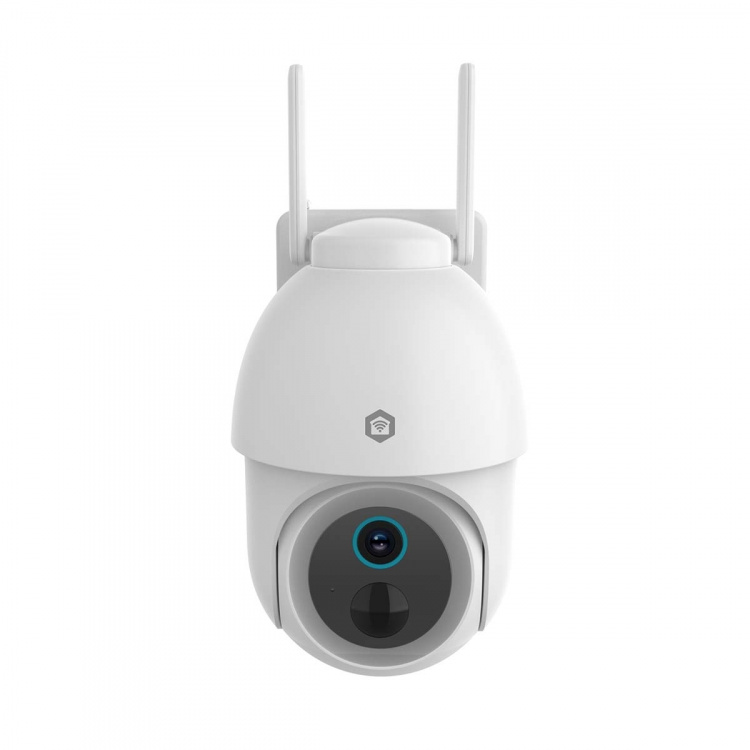 Nedis SmartLife Outdoor Camera | 3MP Full HD 1296p | Pan tilt | IP65 | Max. battery life: 3 Months | Cloud Storage (optional) / microSD (not included) | 5 V DC | With motion sensor | Night vision | White Nedis SmartLife Outdoor Camera | 3MP Full HD 1296p | Pan tilt | IP65 | Max. battery life: 3 Months | Cloud Storage (optional) / microSD (not included) | 5 V DC | With motion sensor | Night vision | White