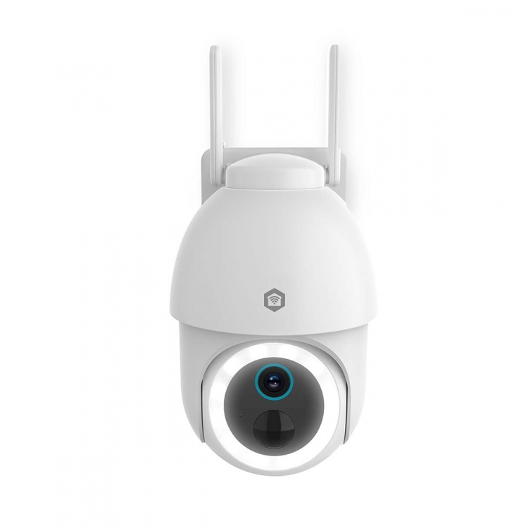 Nedis SmartLife Outdoor Camera | 3MP Full HD 1296p | Pan tilt | IP65 | Max. battery life: 3 Months | Cloud Storage (optional) / microSD (not included) | 5 V DC | With motion sensor | Night vision | White Nedis SmartLife Outdoor Camera | 3MP Full HD 1296p | Pan tilt | IP65 | Max. battery life: 3 Months | Cloud Storage (optional) / microSD (not included) | 5 V DC | With motion sensor | Night vision | White