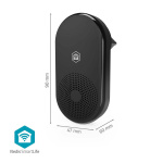 Nedis SmartLife Chime | RF, frequency 433 Mhz | Accessory for: WIFICDP11BK / WIFICDP21BK / WIFICDP31BK | Mains Powered | 55 Sounds | 110 - 240 V AC 50/60 Hz | Adjustable volume | Black Nedis SmartLife Chime | RF, frequency 433 Mhz | Accessory for: WIFICDP11BK / WIFICDP21BK / WIFICDP31BK | Mains Powered | 55 Sounds | 110 - 240 V AC 50/60 Hz | Adjustable volume | Black