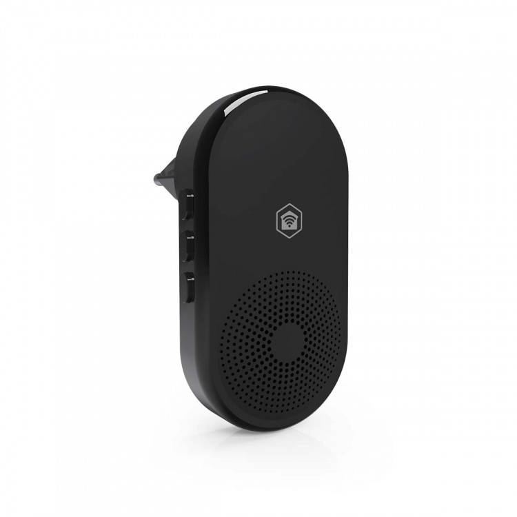 Nedis SmartLife Chime | RF, frequency 433 Mhz | Accessory for: WIFICDP11BK / WIFICDP21BK / WIFICDP31BK | Mains Powered | 55 Sounds | 110 - 240 V AC 50/60 Hz | Adjustable volume | Black Nedis SmartLife Chime | RF, frequency 433 Mhz | Accessory for: WIFICDP11BK / WIFICDP21BK / WIFICDP31BK | Mains Powered | 55 Sounds | 110 - 240 V AC 50/60 Hz | Adjustable volume | Black