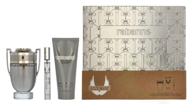 Paco Rabanne Invictus Giftset 210 ml Edt Spray 100ml/Shower gel 100ml/Edt Spray 10ml