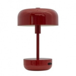 Dyberg-Larsen Haipot LED rechargeable table lamp - Dark Red - Height: Approximately 25 cm, Diameter: Approximately 15 cm