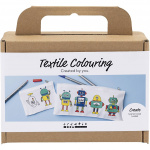 Creative Toys Creative - Mini Craft Kit Textile Colouring, Robot, primary colours, 1 pack - (977806)