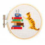 Kikkerland Cat Mini Cross Stitch Embroidery - (GG269)