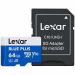 Lexar MicroSDHC Blue Plus UHS-I with SD adapter 64GB