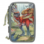 Dino World Triple Pencil Case BITE - Grey-Green