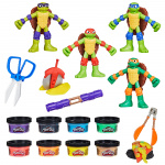 PLAY-DOH Teenage Mutant Ninja Turtles Cowabunga Creations Bendy 4 Inch Action Figures Set