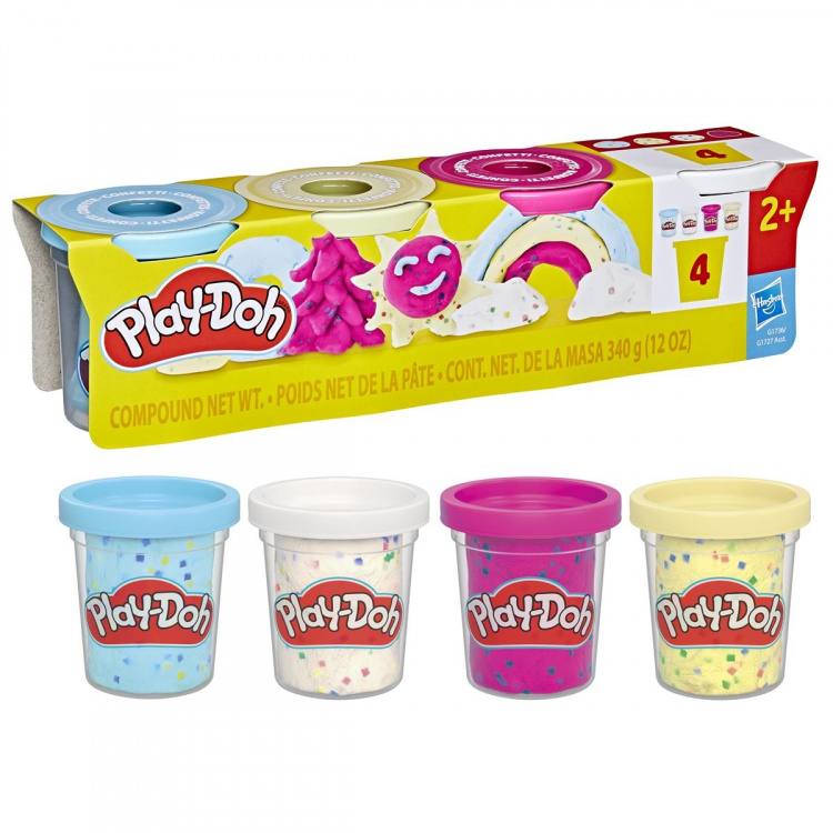 PLAY-DOH Specialty Compound Confetti 4 Pack Fun