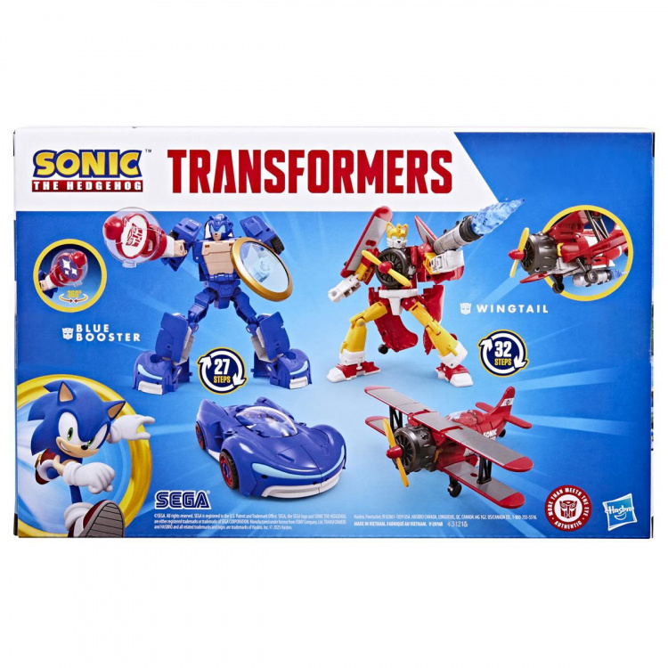 Transformers Collaborative Sonic The Hedgehog, Wingtail & Blue Booster