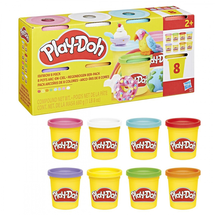 PLAY-DOH Compound 8 Pack Rainbow 3 Oz