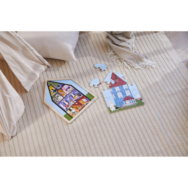 Moomin Puzzle 19 Pcs Wooden Framed Puzzle House