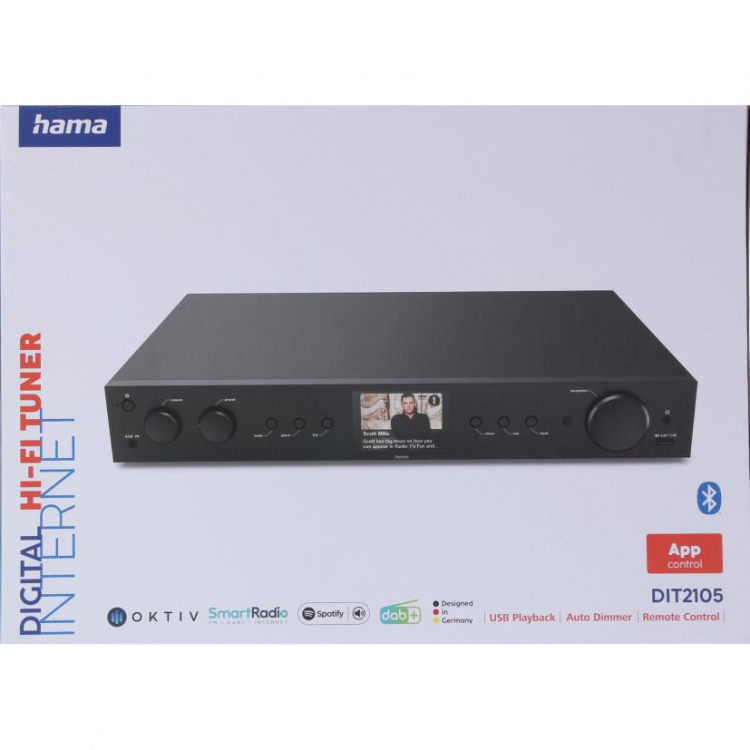 Hama Radio Dab+ Intern. Fm Bt Dit2105 Black