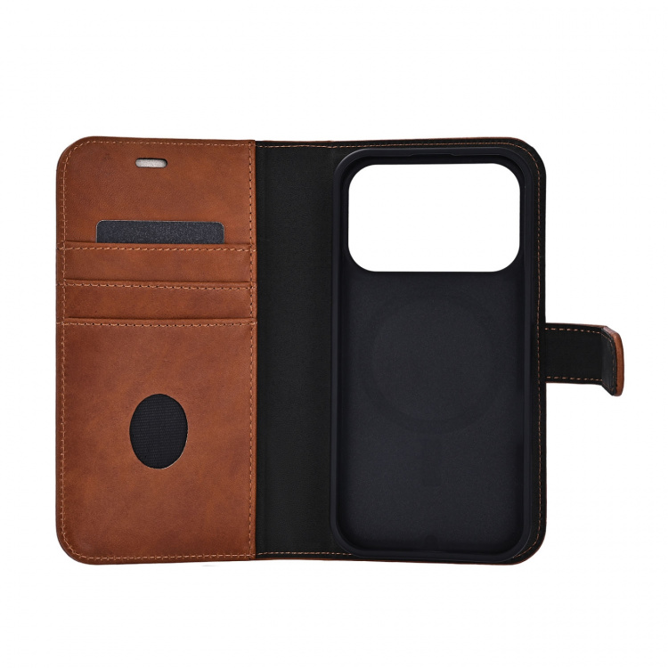 Radicover Wallet Case Radiation Protection 2in1 Brown - iPhone 16 Pro