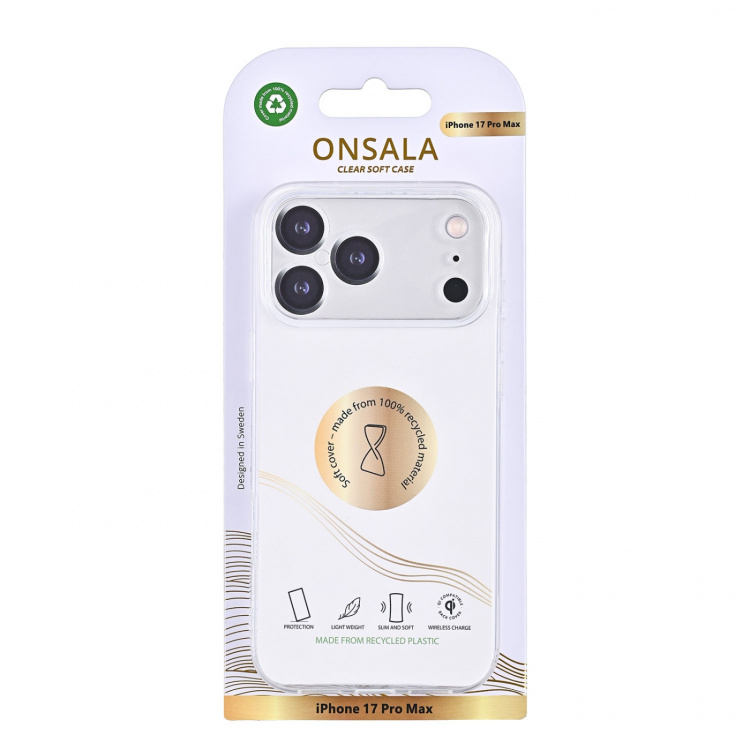 Onsala Phone Case Recycled TPU Transparent - iPhone 17 Pro Max