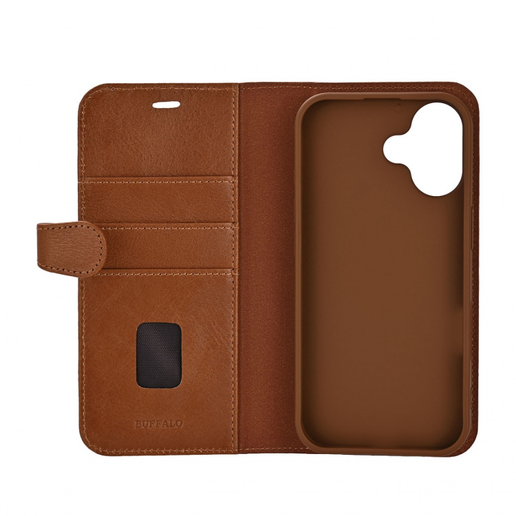 Buffalo Wallet Case 2-in-1 3 Card MagSeries Brown - iPhone 17
