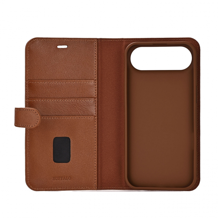 Buffalo Wallet Case 2-in-1 3 Card MagSeries Brown - iPhone Air
