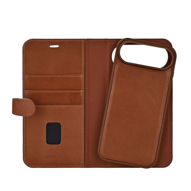 Buffalo Wallet Case 2-in-1 3 Card MagSeries Brown - iPhone Air