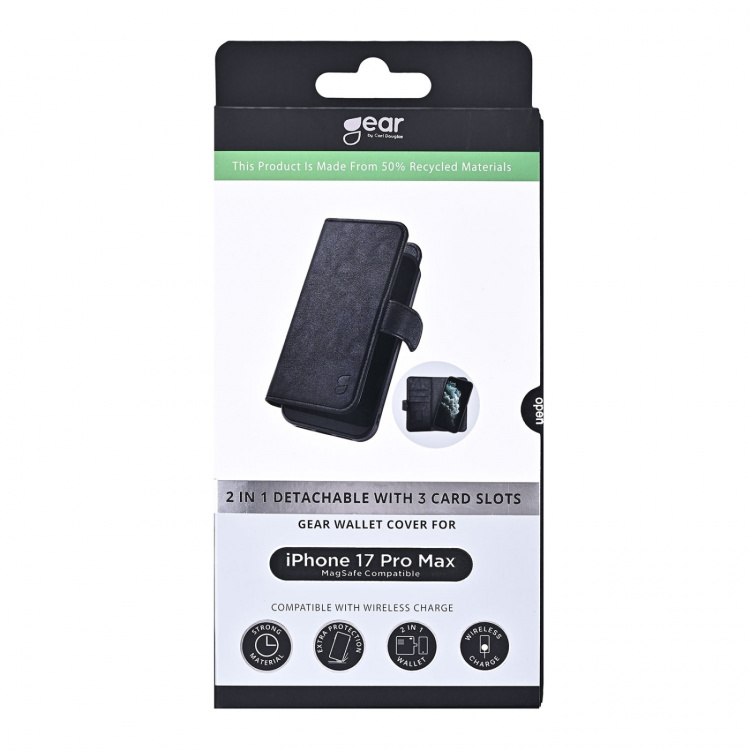 Gear Wallet Case 2-in-1 MagSerie Black - iPhone 17 Pro Max