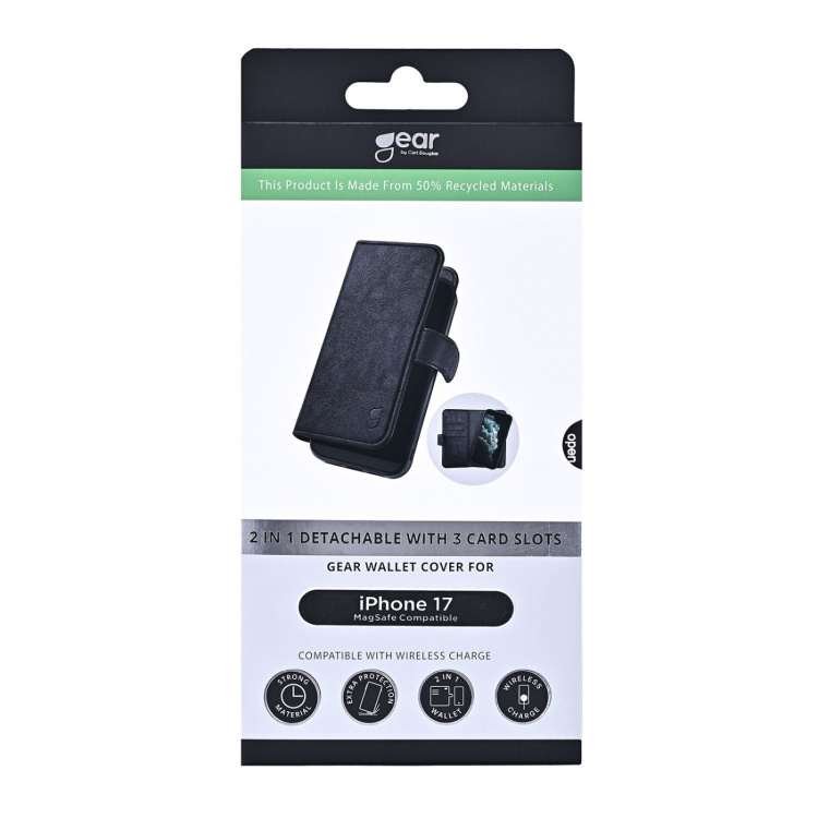 Gear Wallet Case 2-in-1 MagSerie Black - iPhone 17