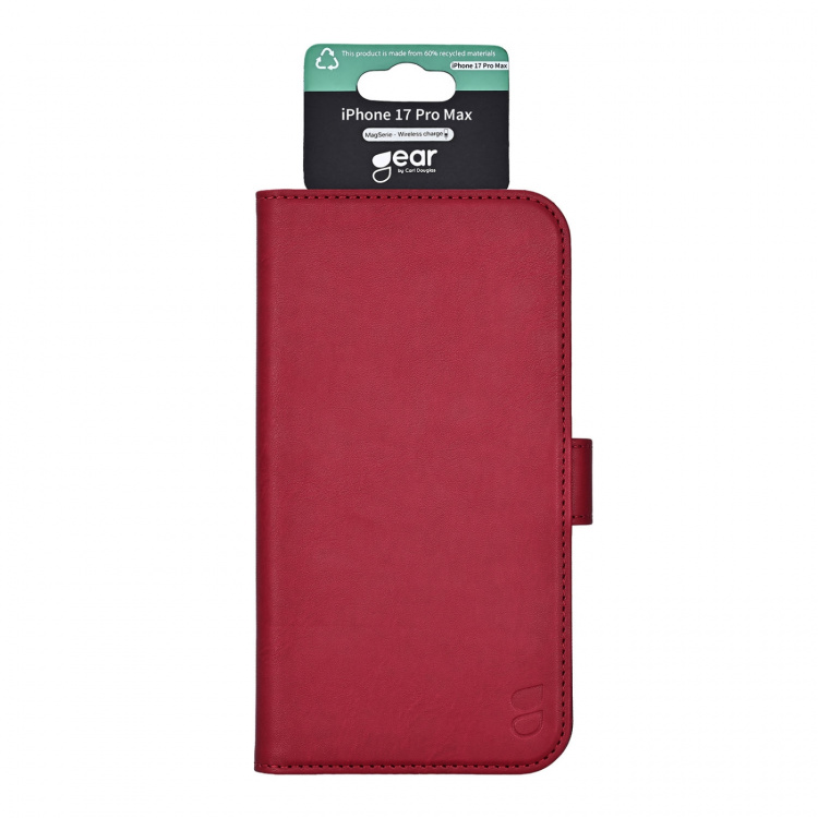 Gear Wallet Case 3 Card Slots Magseries Deep Red - iPhone 17 Pro Max
