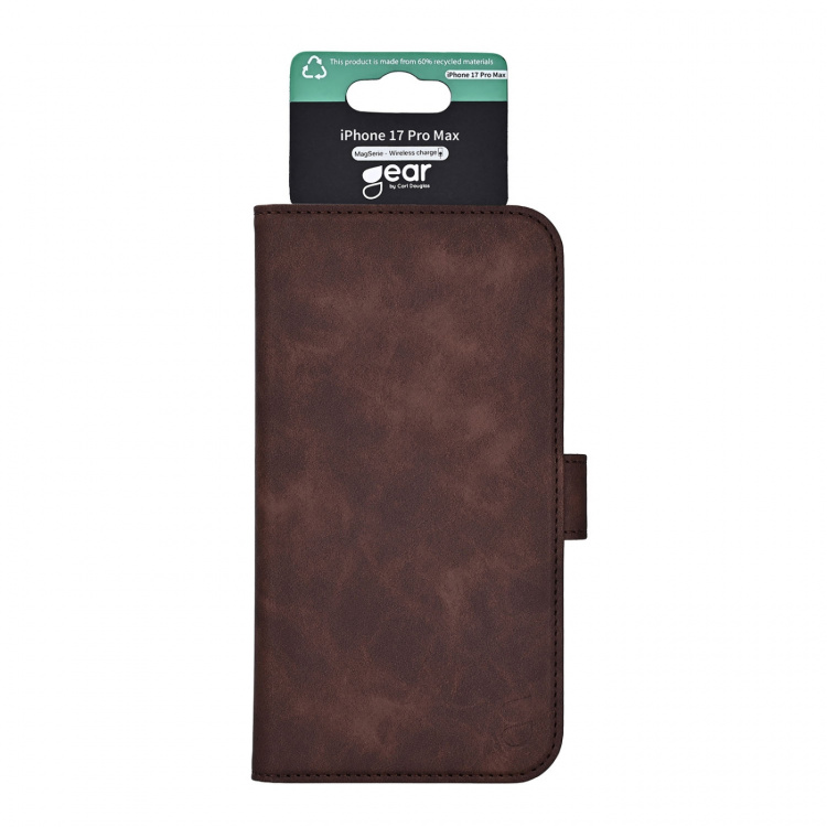 Gear Wallet Case 3 Card Slots Magseries Brown - iPhone 17 Pro Max