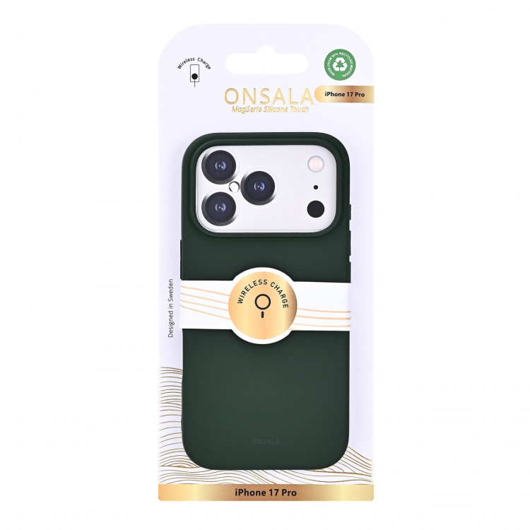 Onsala Phone Case with Silicone Feel Olive Green - iPhone 17 Pro