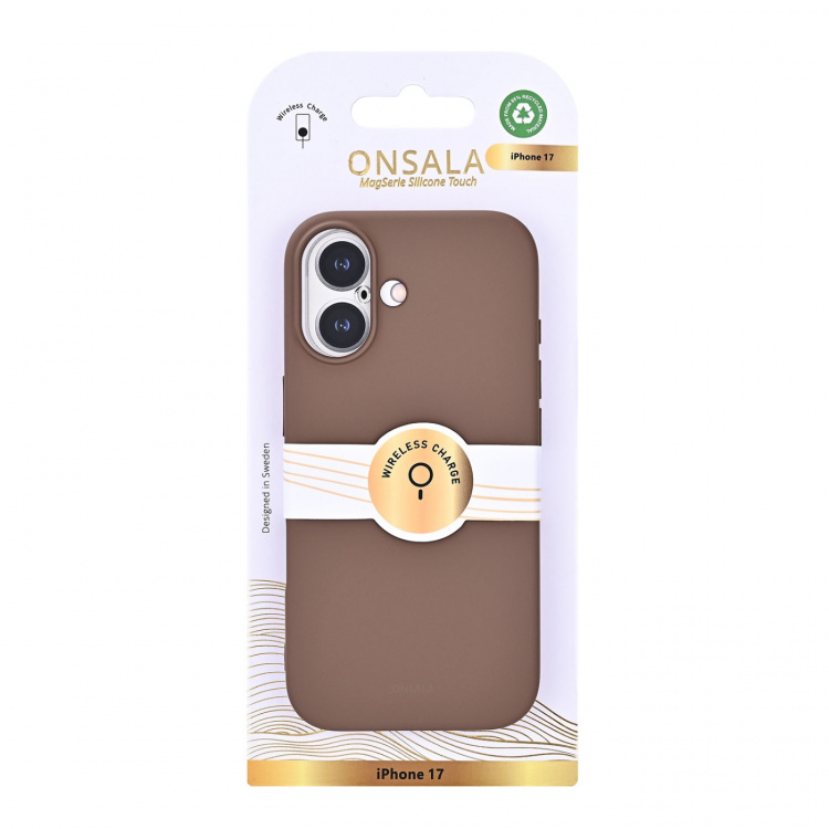 Onsala Phone Case with Silicone Feel Chocolate - iPhone 17