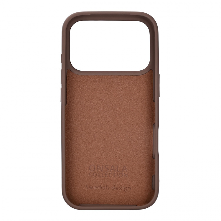 Onsala Phone Case with Silicone Feel Chocolate - iPhone 17 Pro