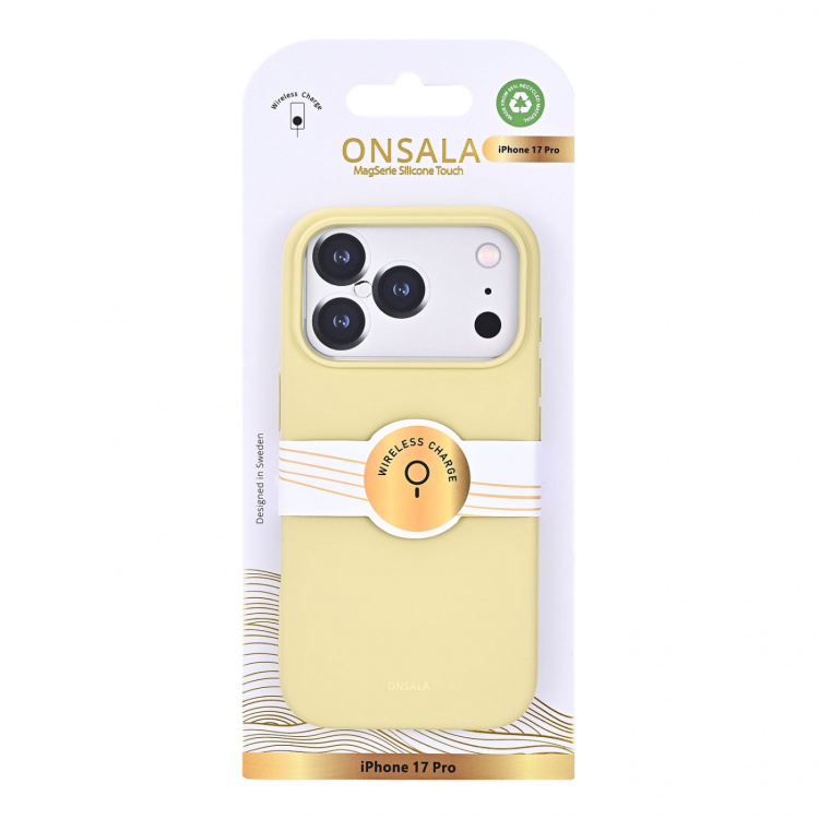 Onsala Phone Case with Silicone Feel Lemon - iPhone 17 Pro