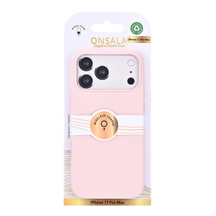 Onsala Phone Case with Silicone Feel Chalk Pink - iPhone 17 Pro Max